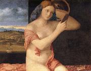 Giovanni Bellini Young woman at her toilet Spain oil painting artist
